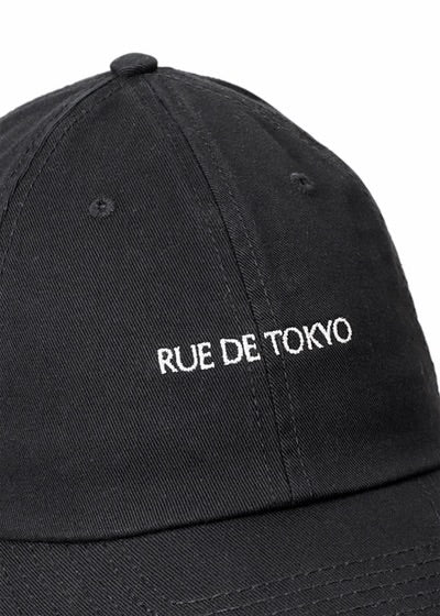 Rue de Tokyo chino cotton twill cap - black
