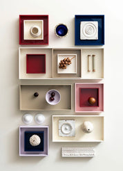 Lacquer rectangular tray - cream (20x40x5)