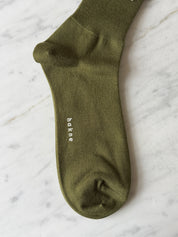 Merino wool ribbed socks - green