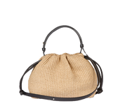 Eva medium bag - natural raffia x testa moro