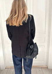 Camilla large bucket bag - black