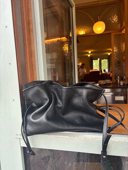 Camilla large bucket bag - black