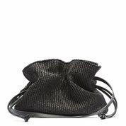 Camilla large bucket bag - black raffia