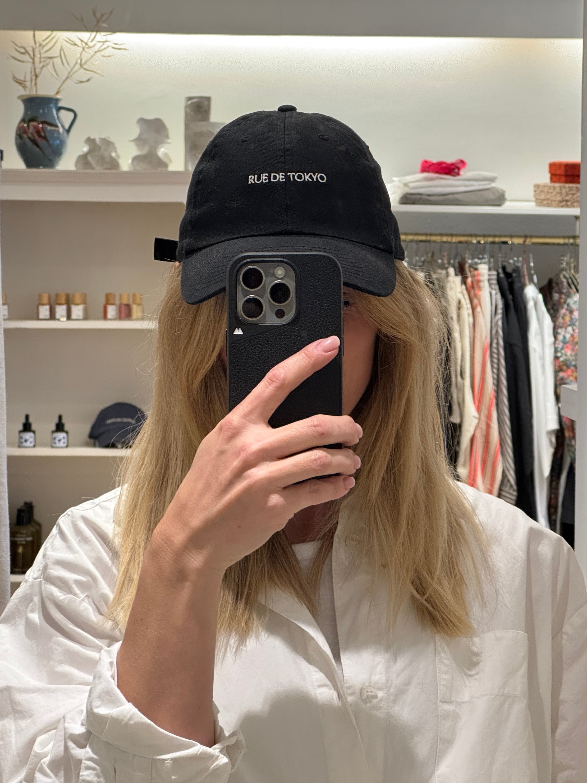 Rue de Tokyo chino cotton twill cap - black