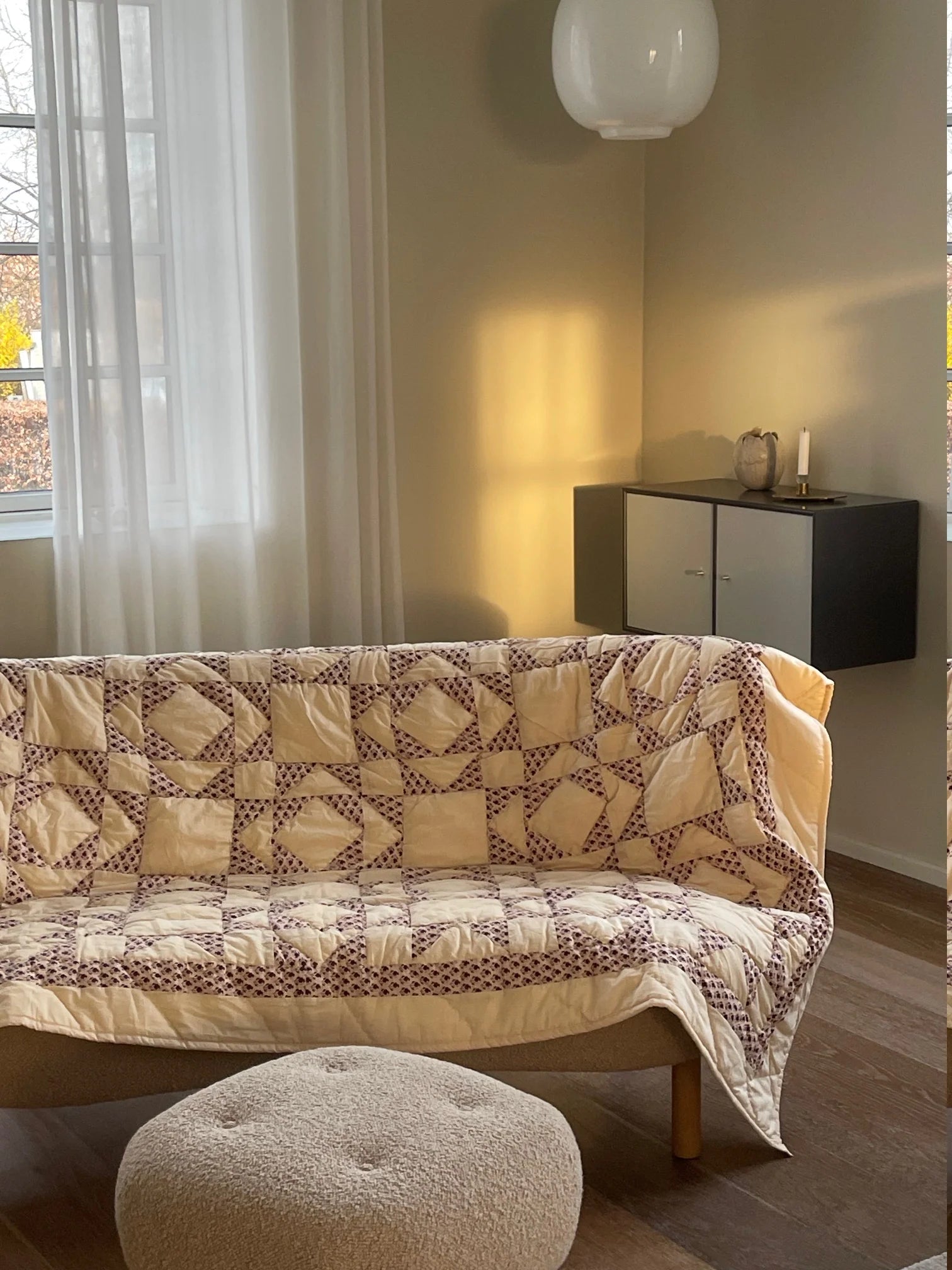 Patchwork sengetæppe 180x240 cm