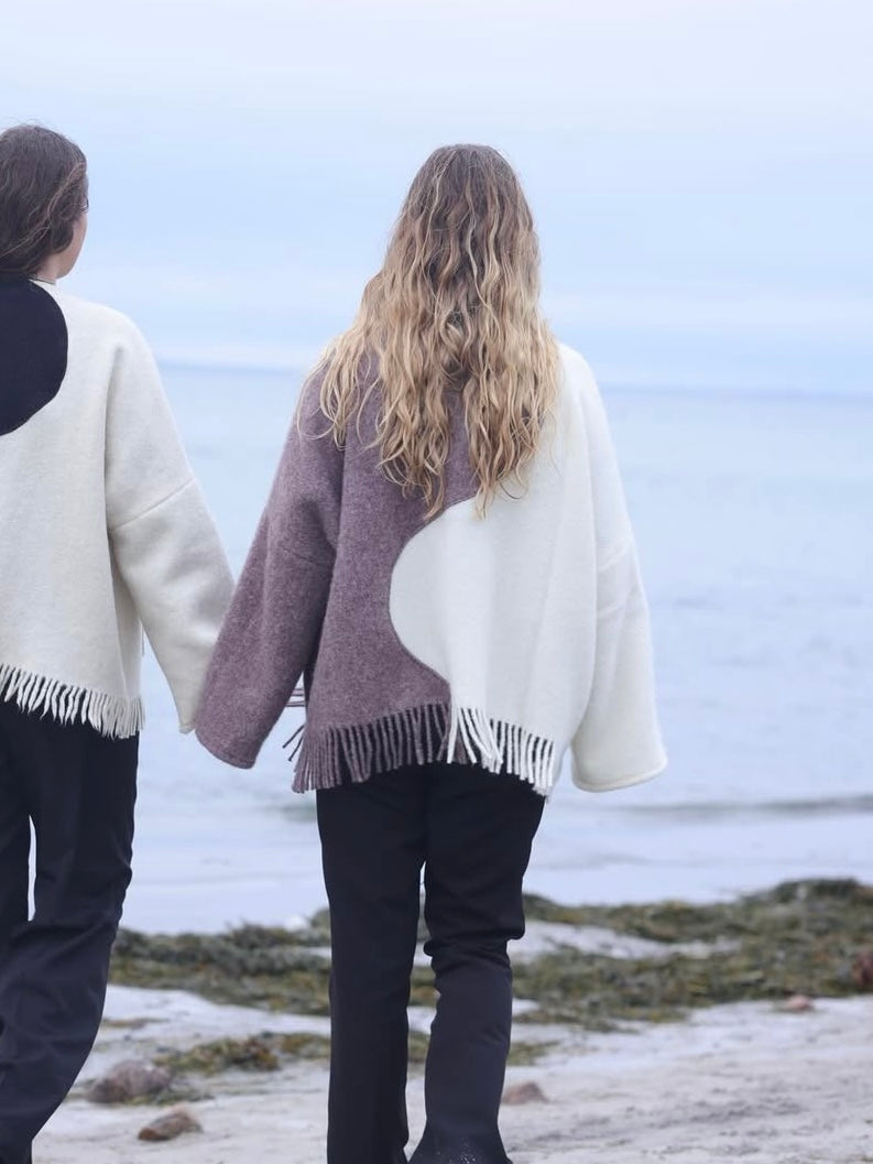 Frida Ying Yang jakke light brown/creme