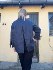 Selia solid linen shirt - navy