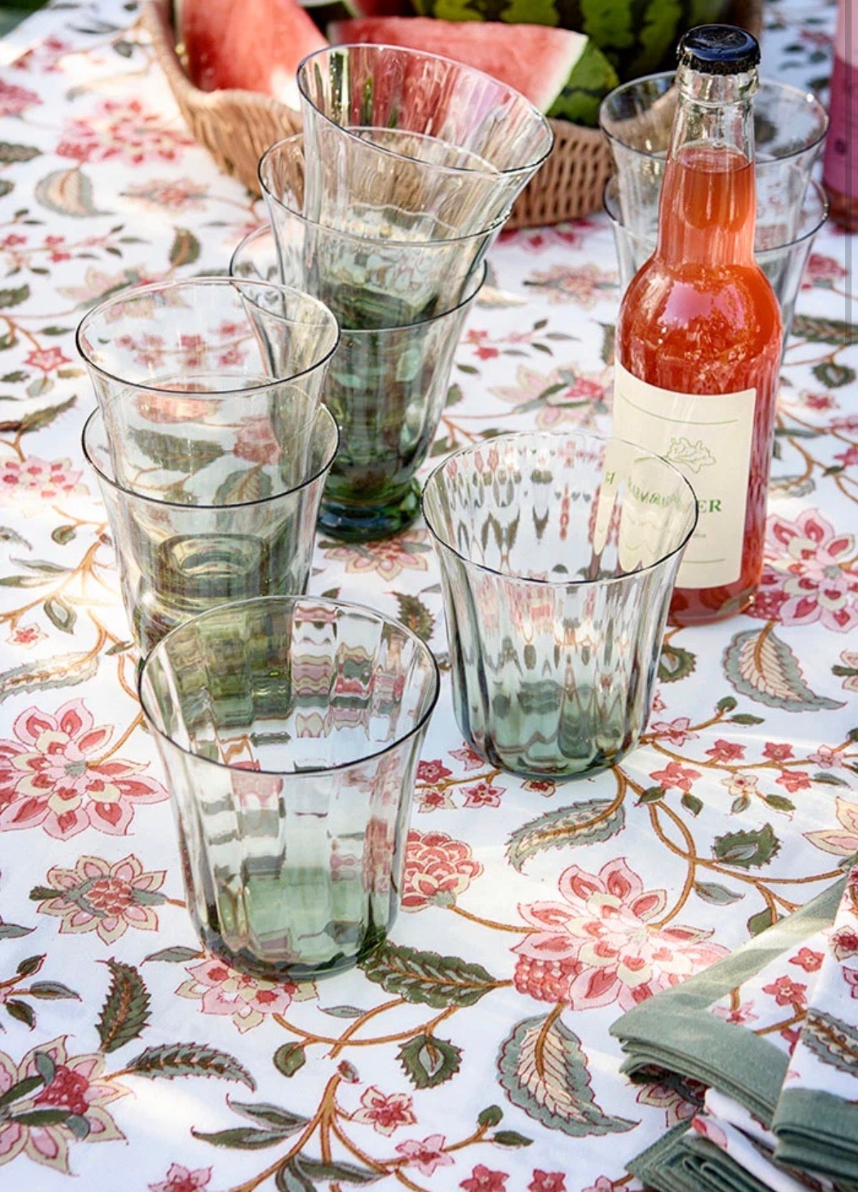 Water glass Trellis 2 pak - Sage