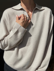 Women's oversized collar v-neck - Trench