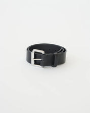 AF Agger · Tränsjö leather belt w/ logo buckle - black