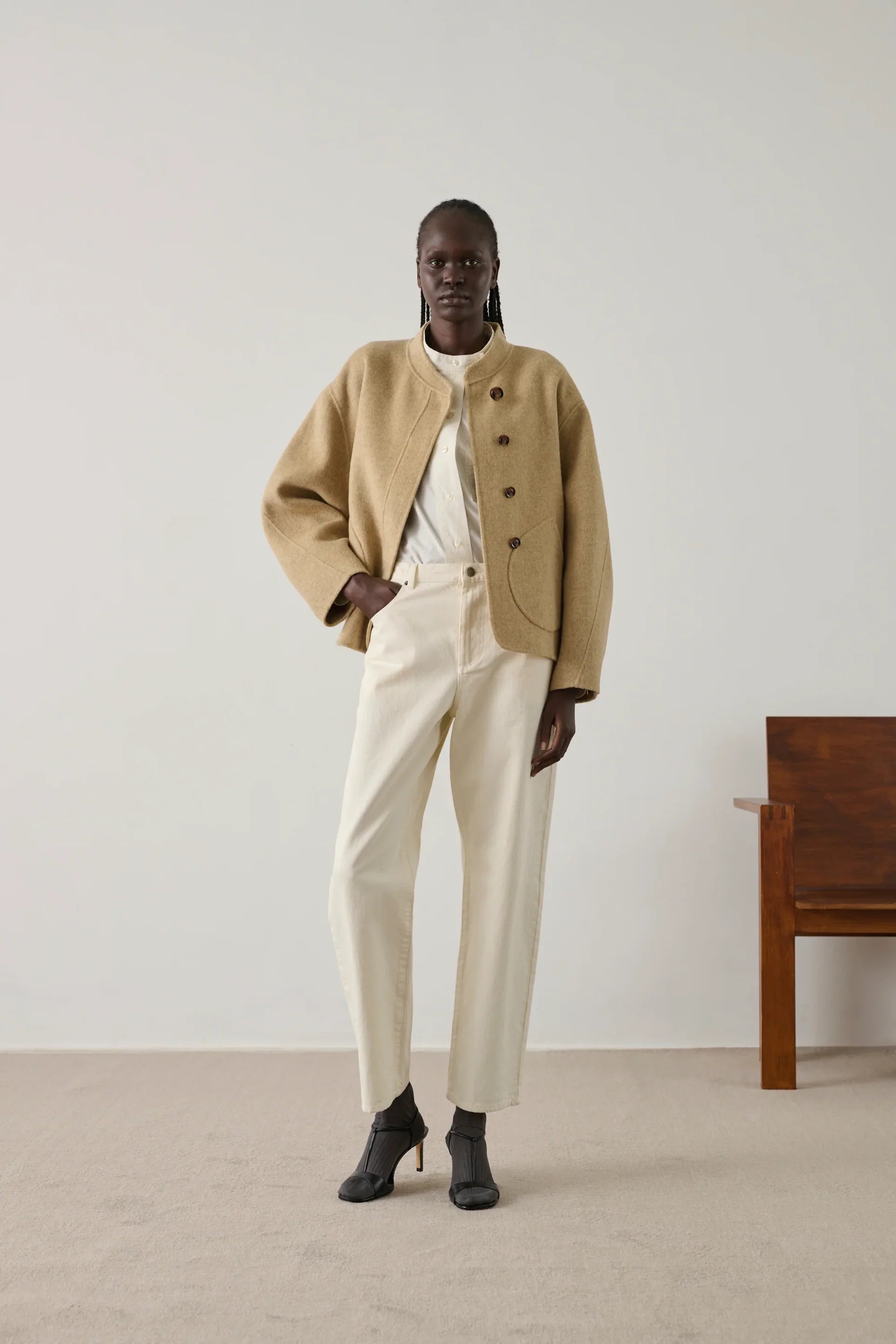 Windsor jacket - mottled beige