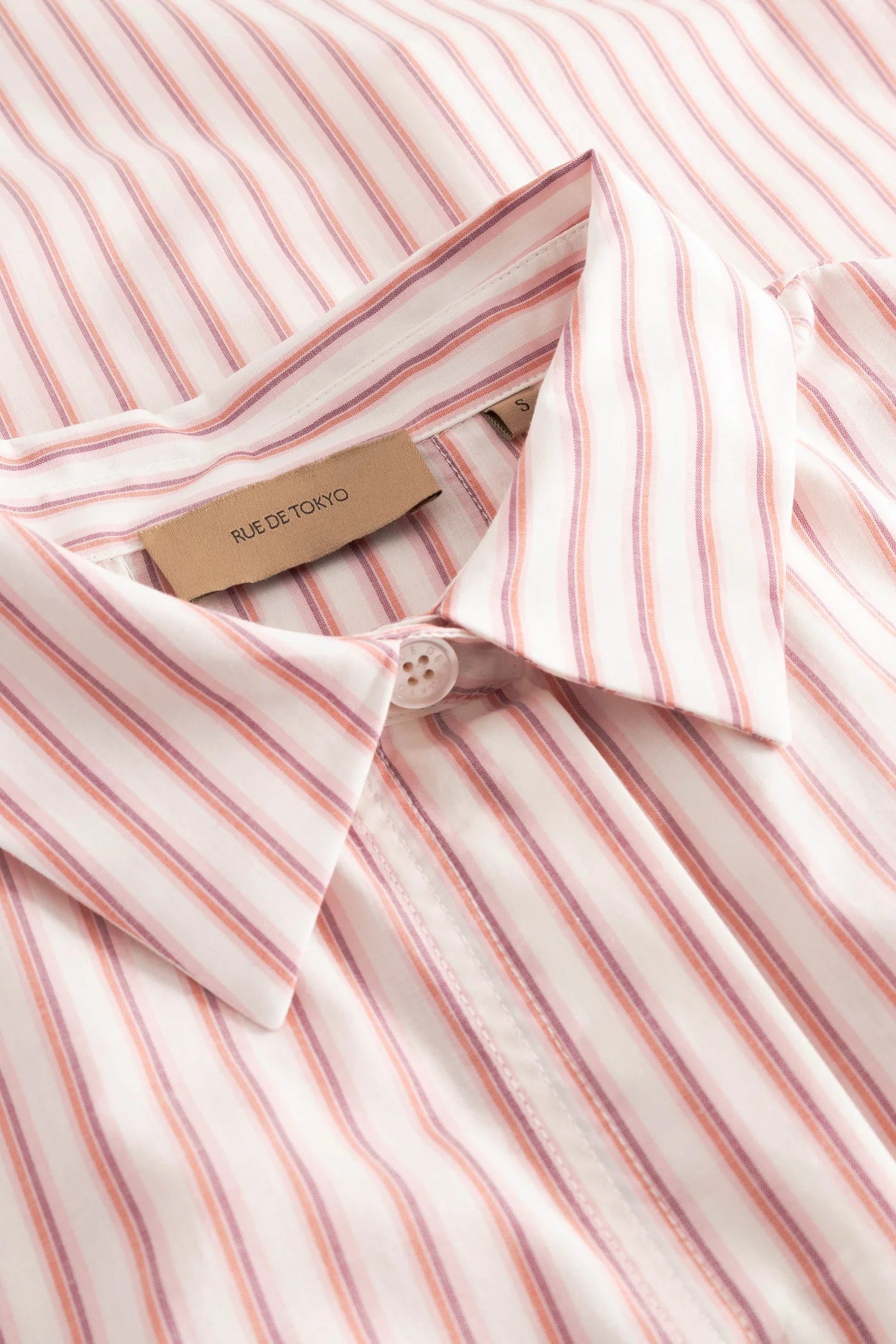 Shelby cotton-silk shirt - Red pink stripe