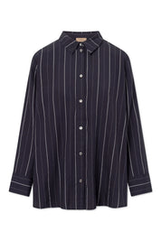 Seira striped tencel shirt - dark navy stripe