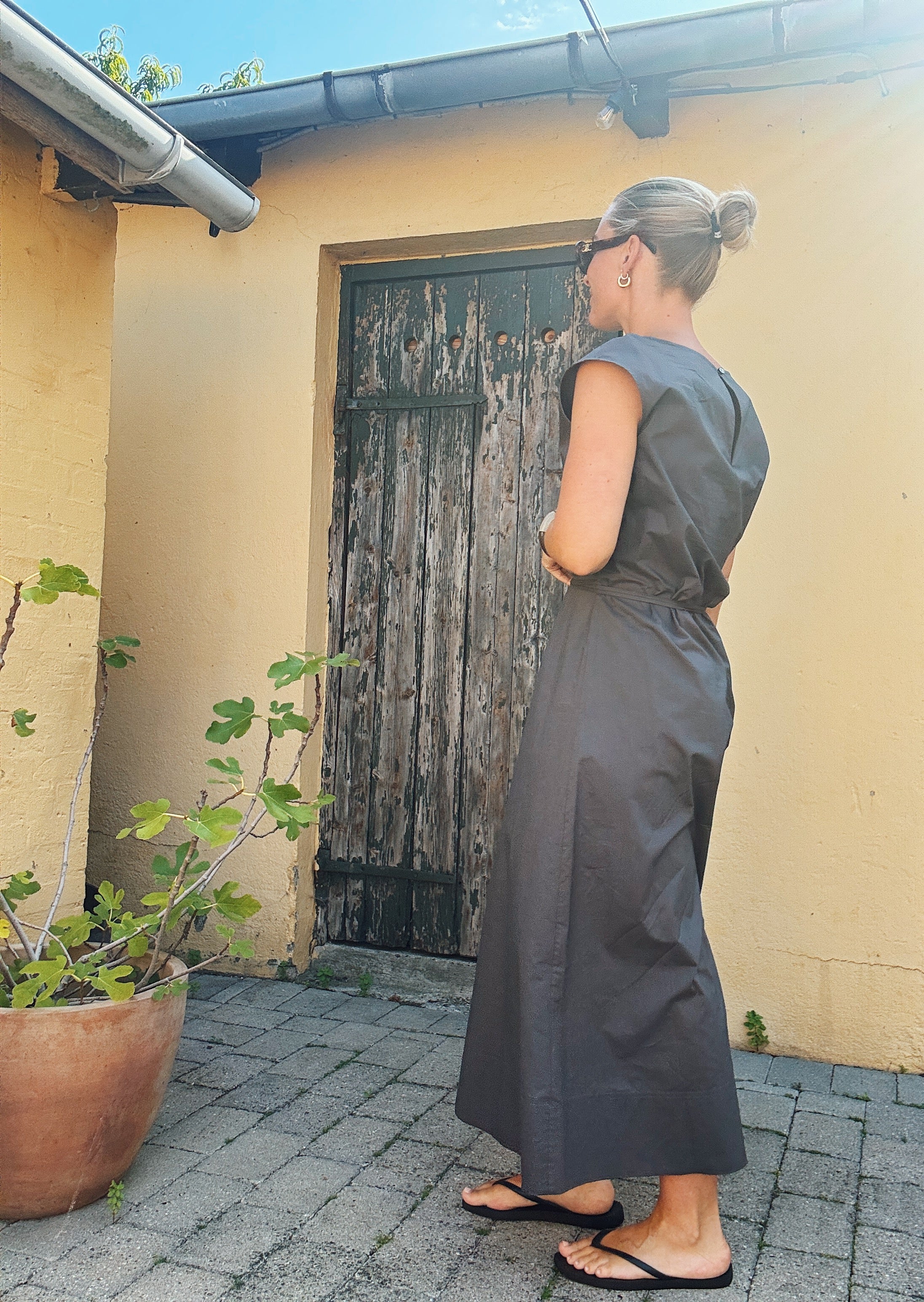 Daja sheer dress - Antracit