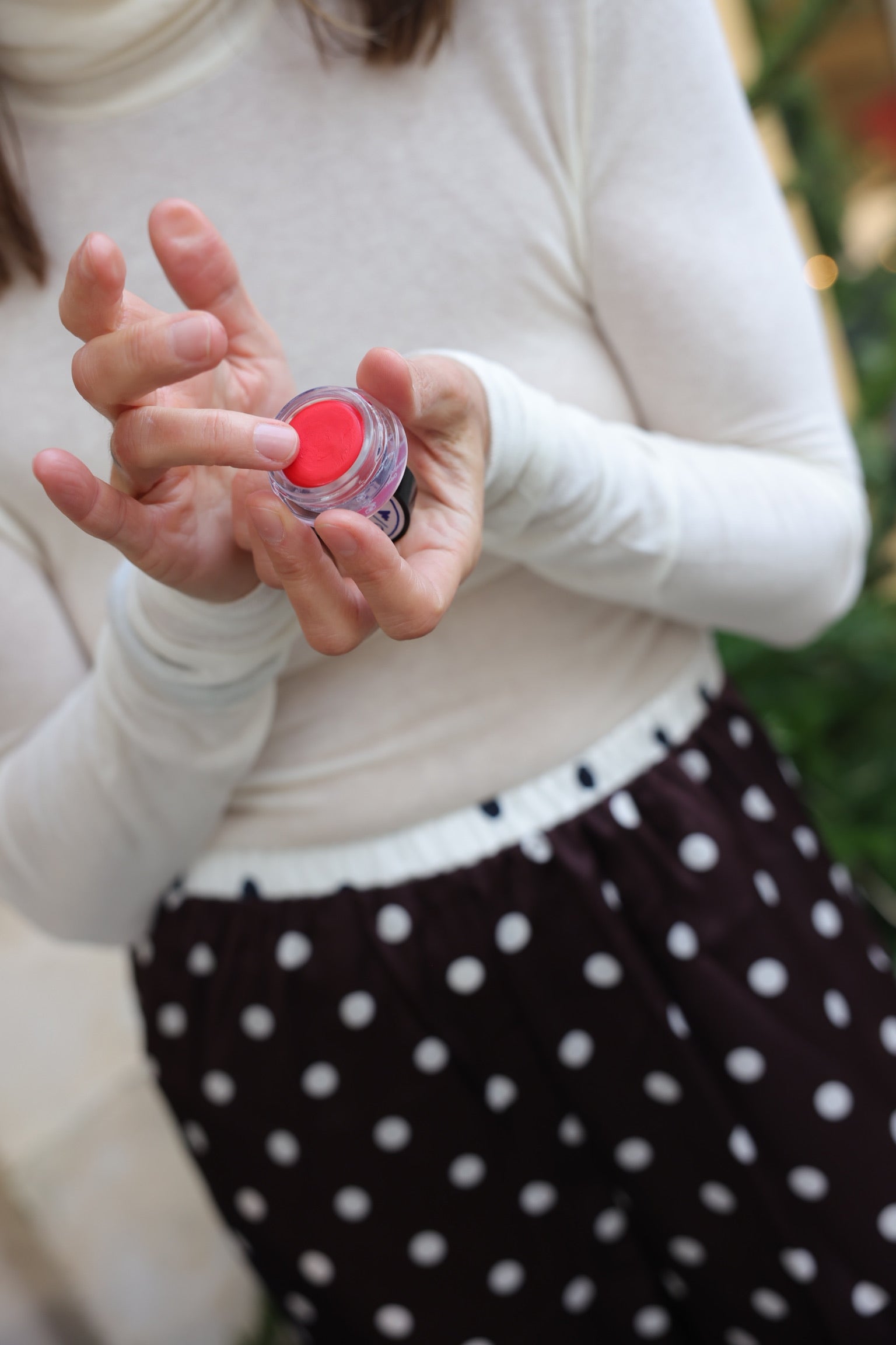 Anais silke bukser - Polka dot