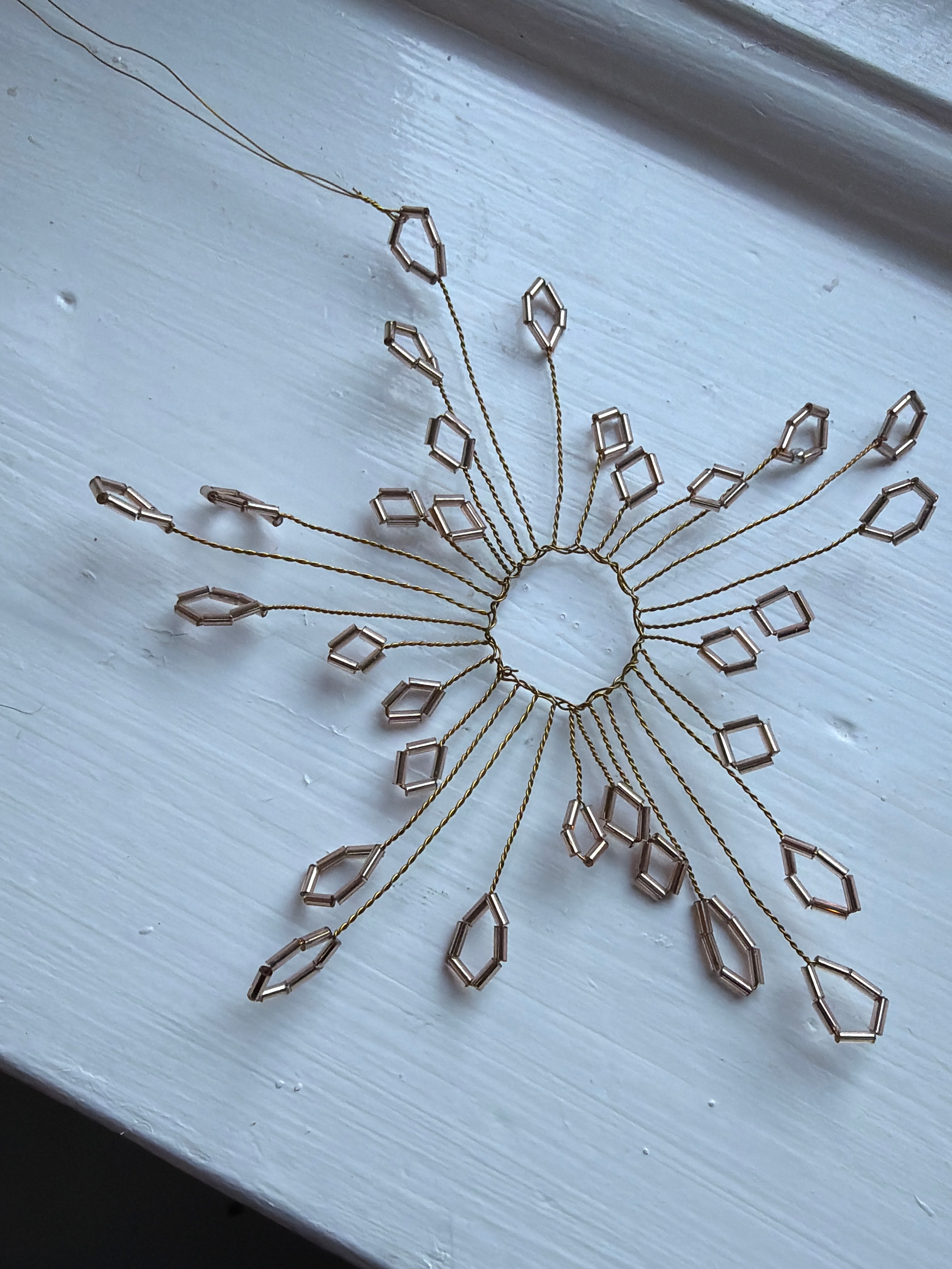 Stjerneophæng/Perle ornament - Mio star champagne