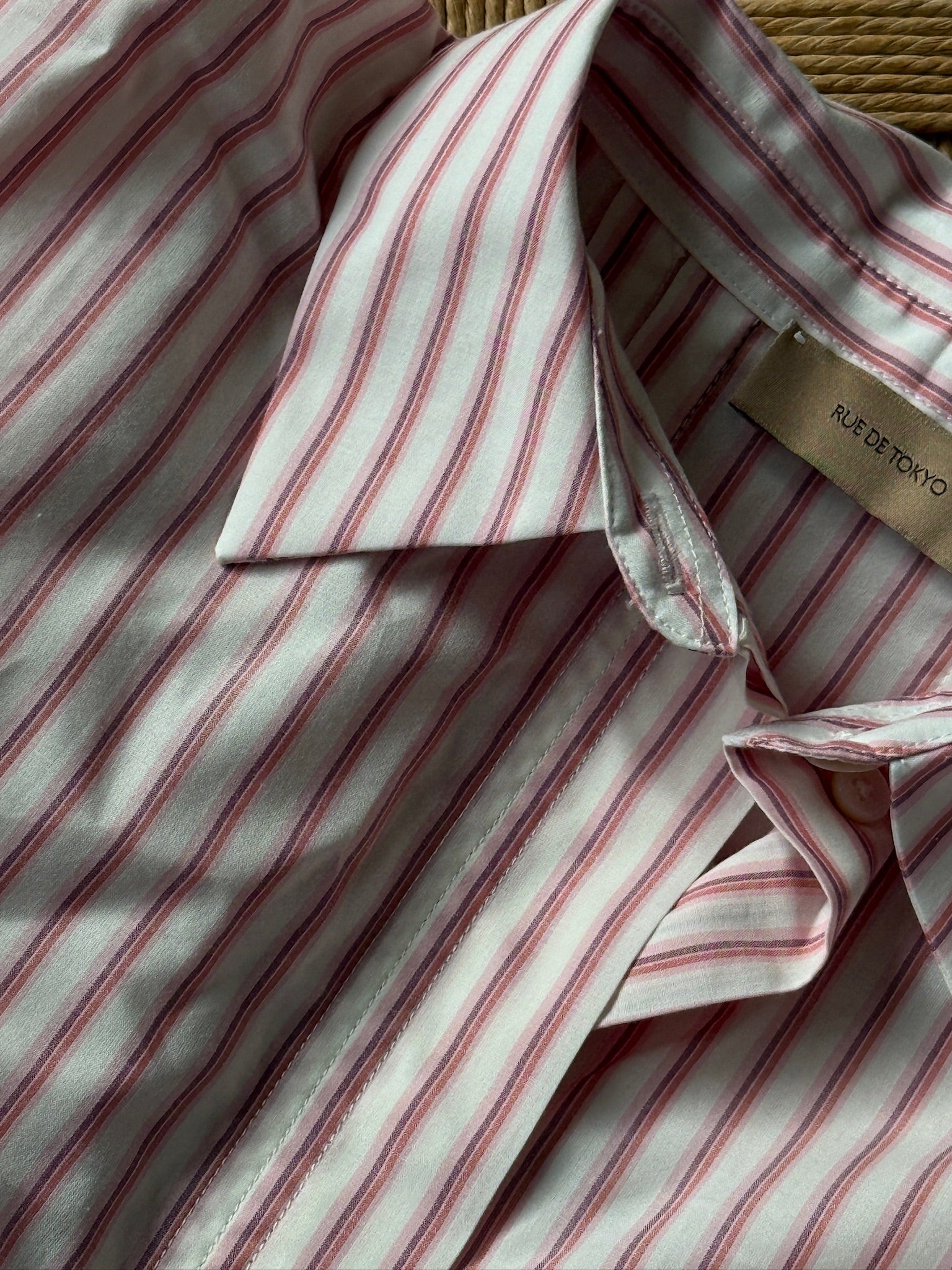 Shelby cotton-silk shirt - Red pink stripe