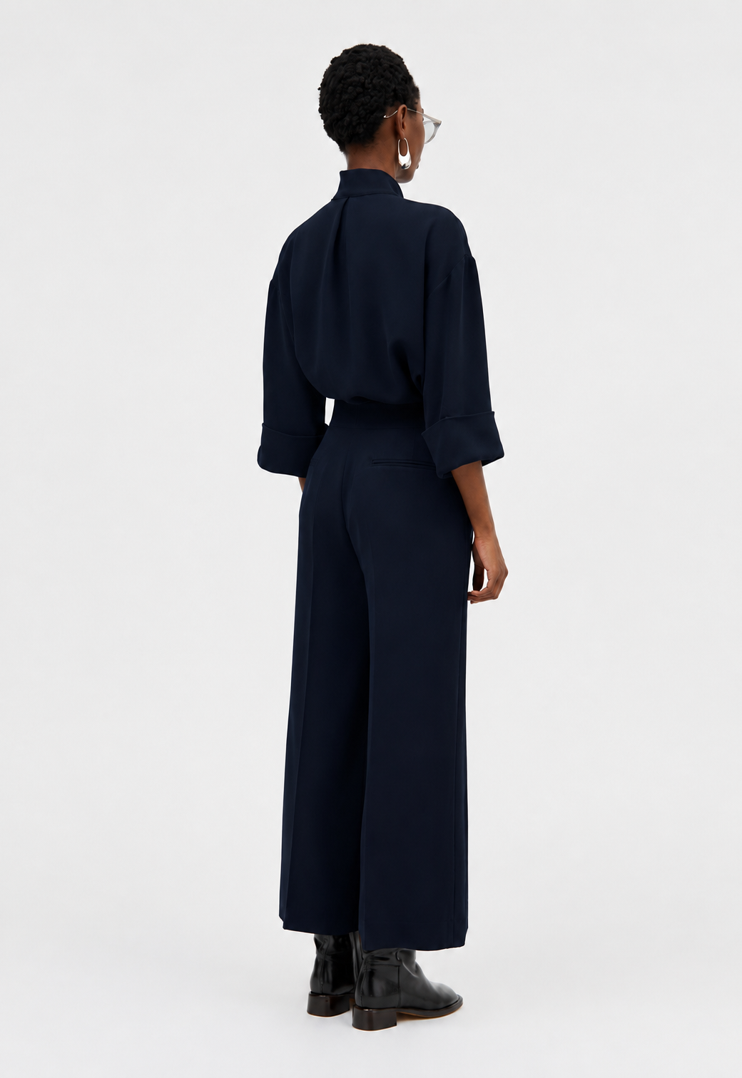 Pallas crepe georgette pants - navy