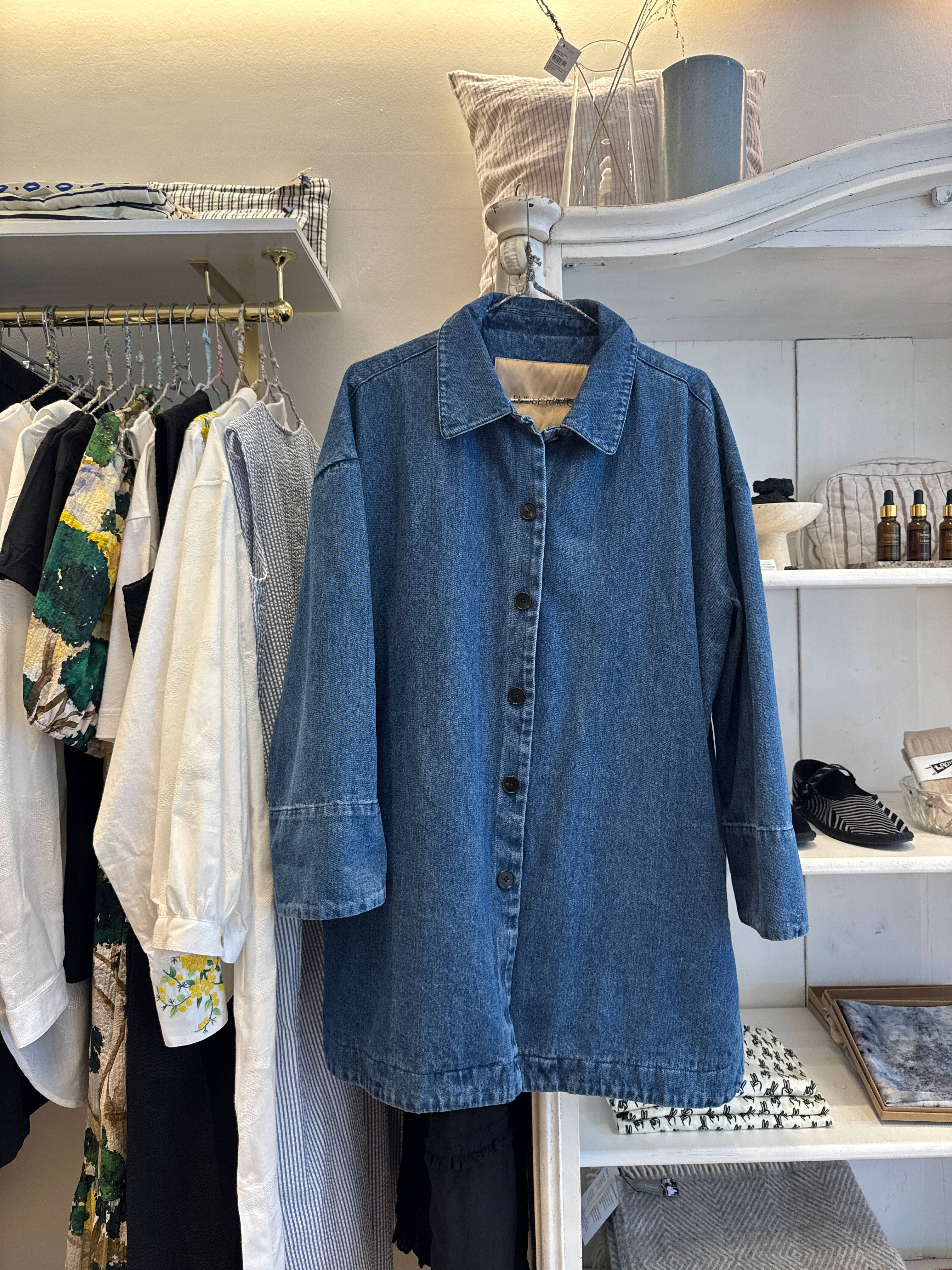 Chiri washed indigo denim shirt/jacket