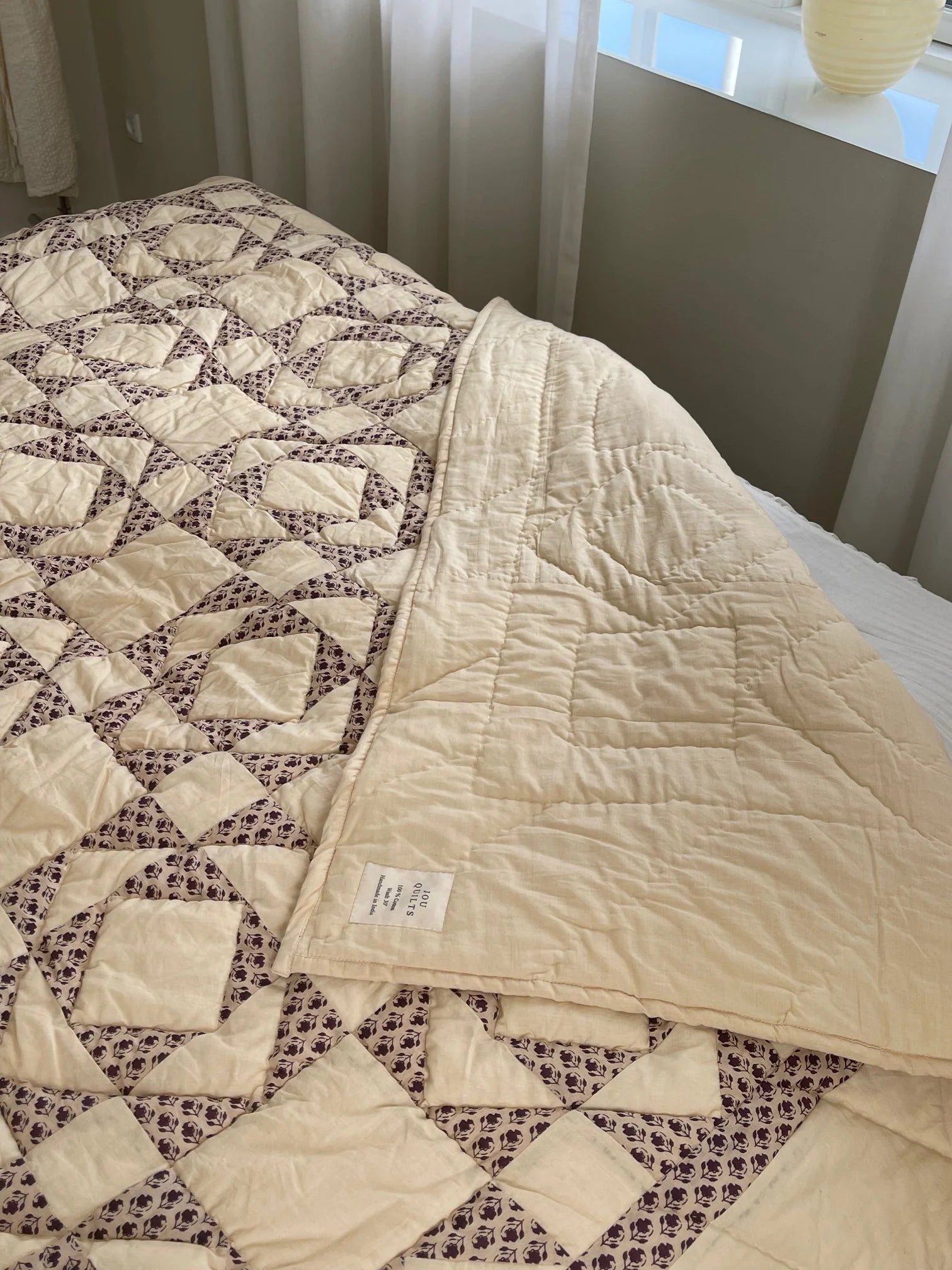 Patchwork sengetæppe 180x240 cm