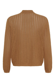 Amelia ls knit cardigan - Hazelnut