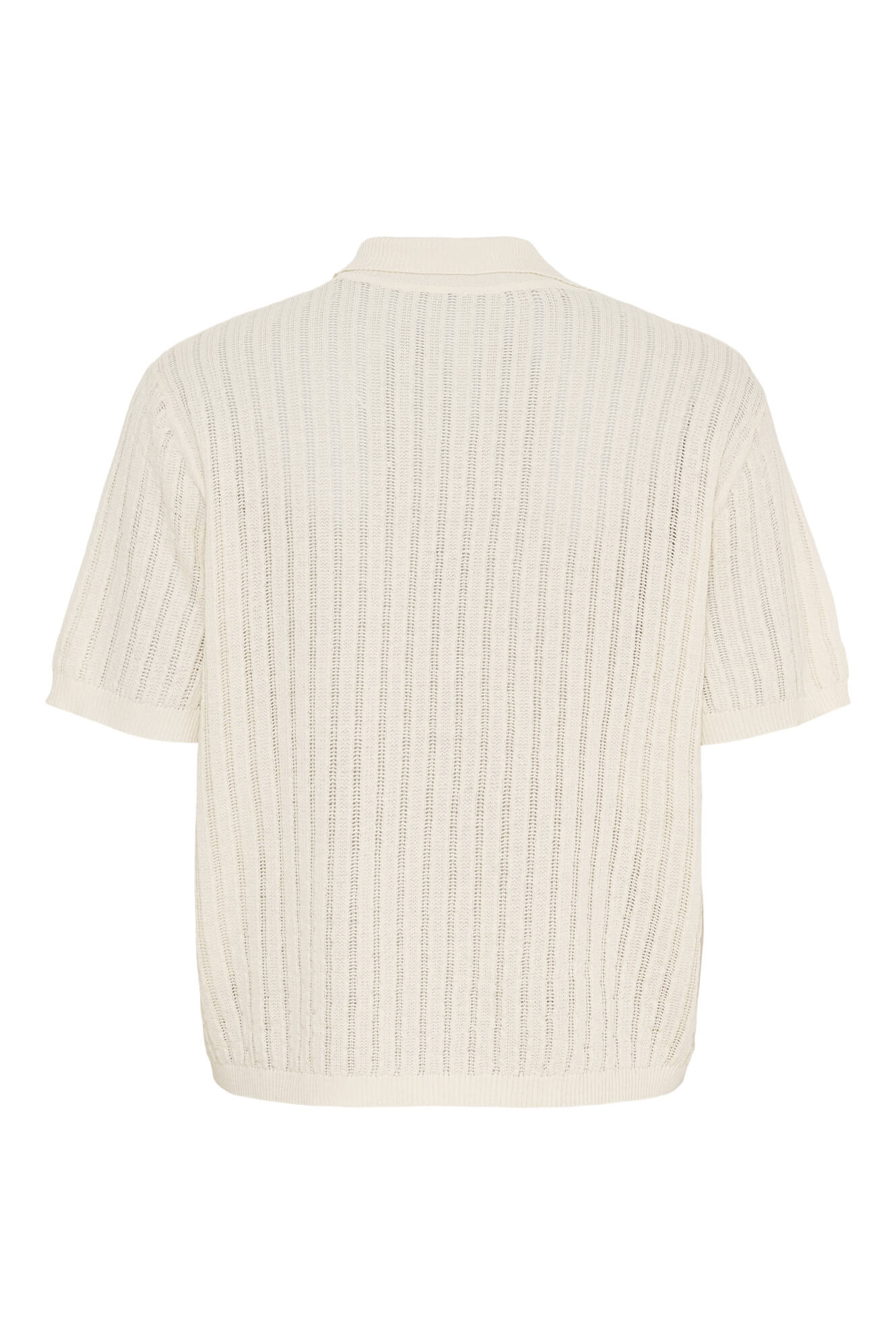 Amelia ss knit polo - White sand