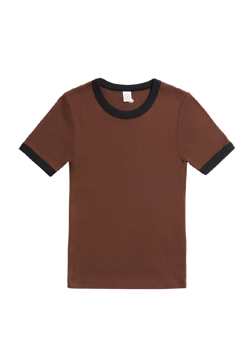 June t-shirt - black/brown