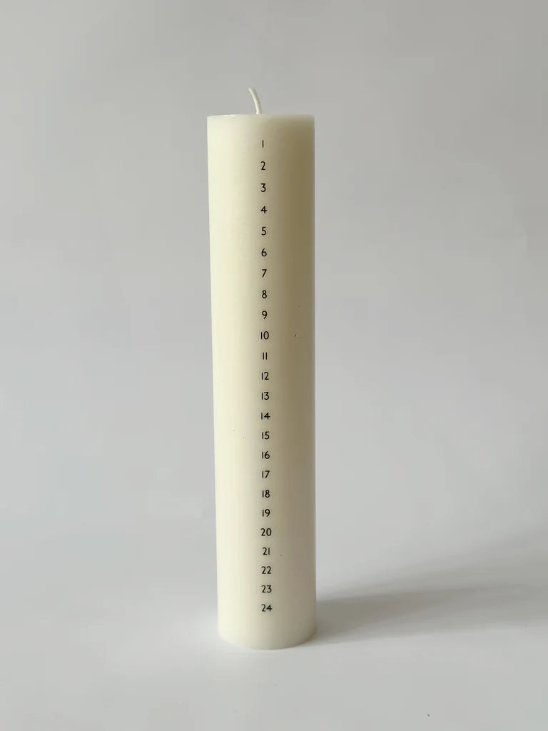 Kalenderlys ø5 cm - sorte tal