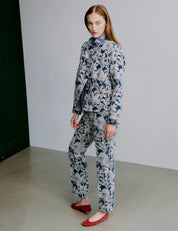 Rose vendbar jakke - blue palm escape