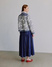 Rose vendbar jakke - blue palm escape