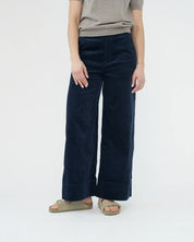 Corduroy wide pants