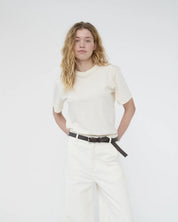 Tränsjö leather belt w/ logo buckle - Dark brown