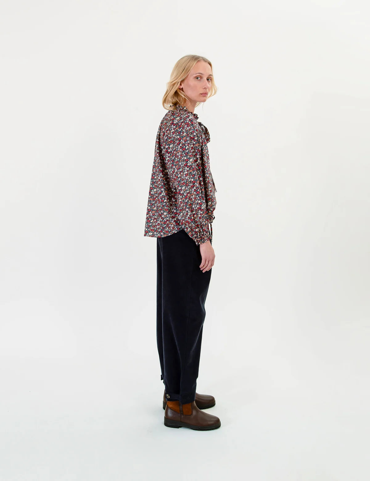 Fran pants i babyfløjl - Midnight
