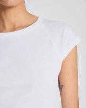 Malou cotton rib t-shirt - white