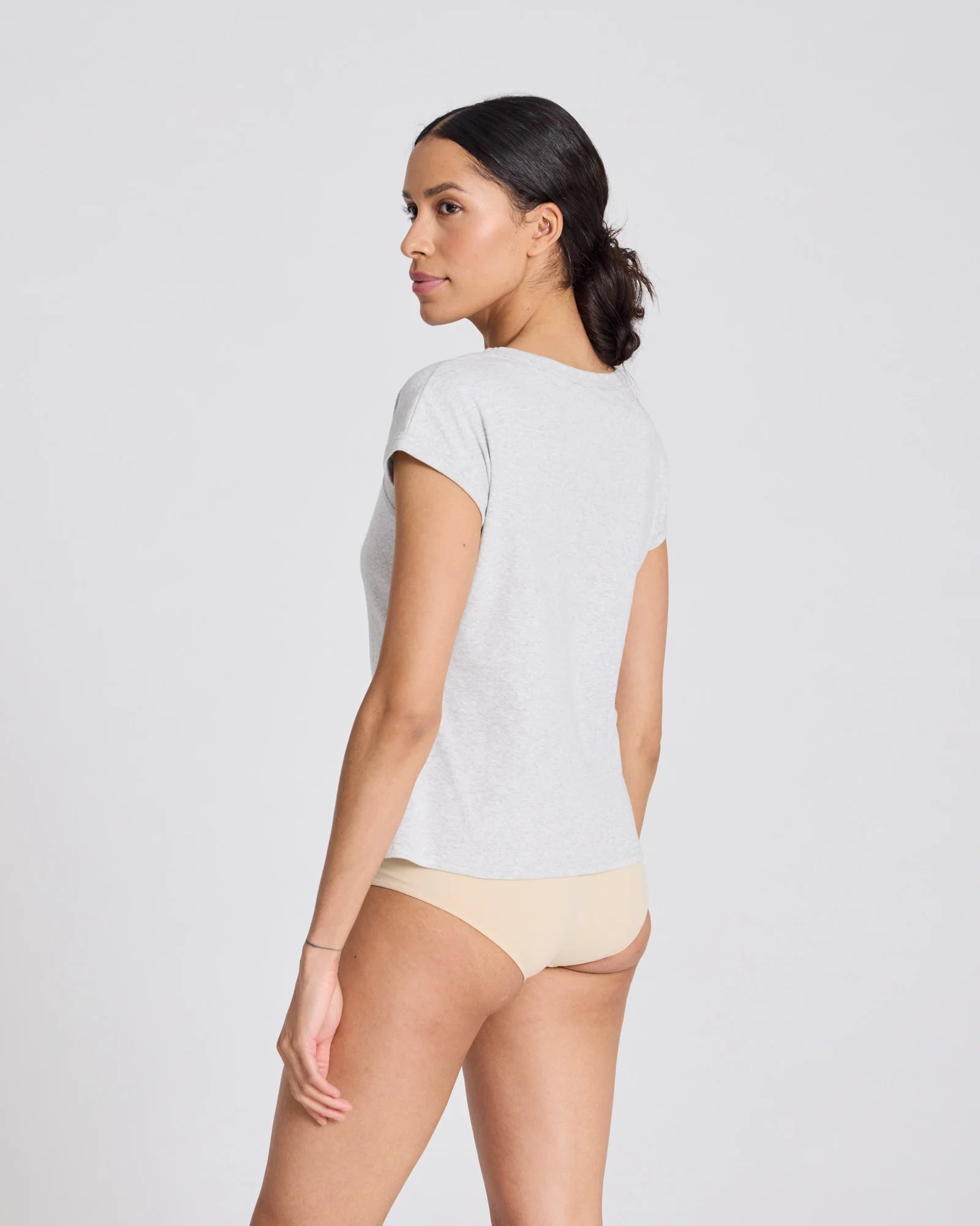 Malou cotton rib t-shirt - white