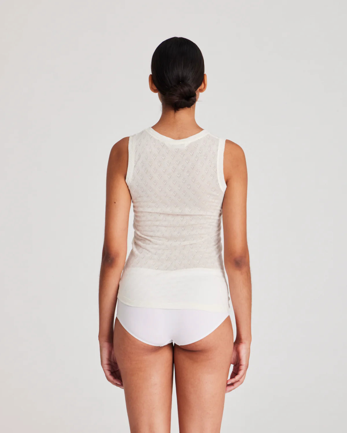 Alberte S'less silk top - Off white