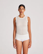 Alberte S'less silk top - Off white