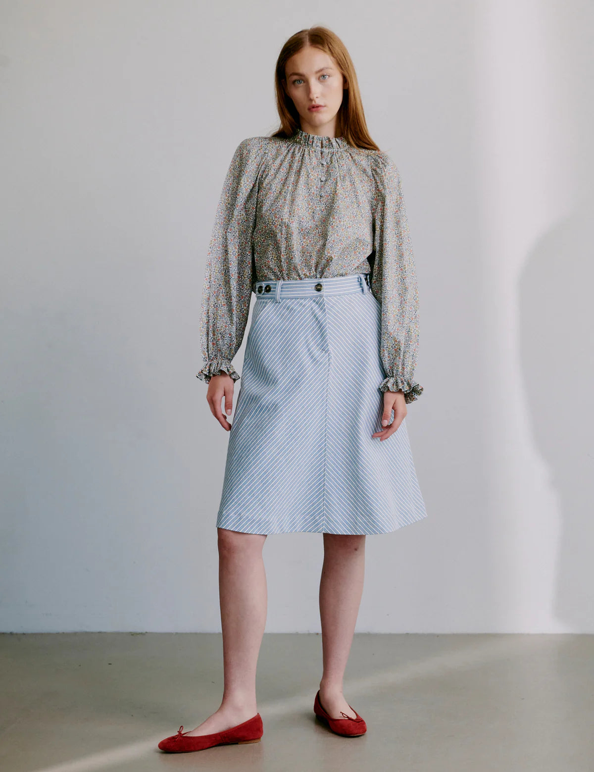 Becca skirt - milky stripe
