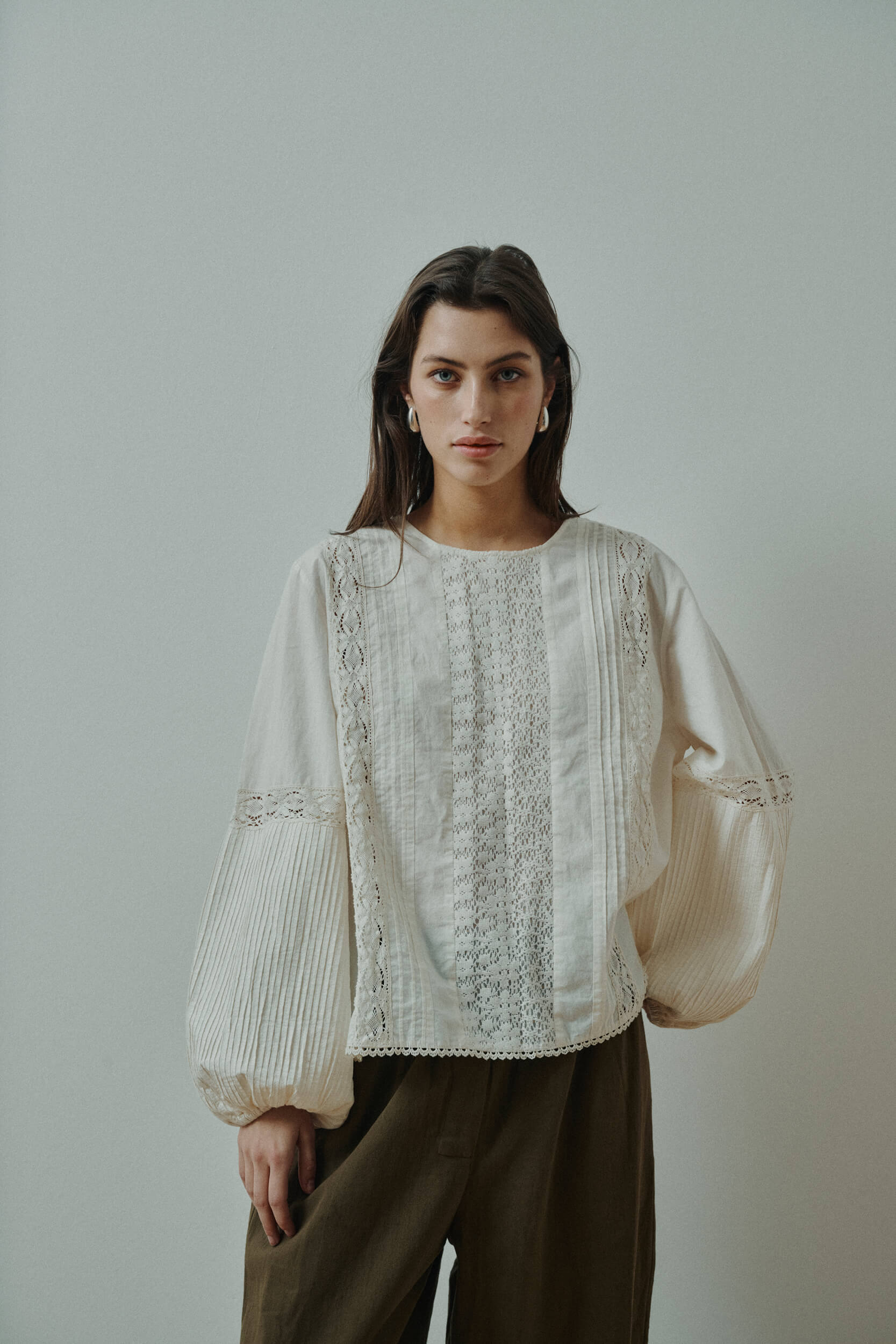 Jasmin ls blouse – White sand