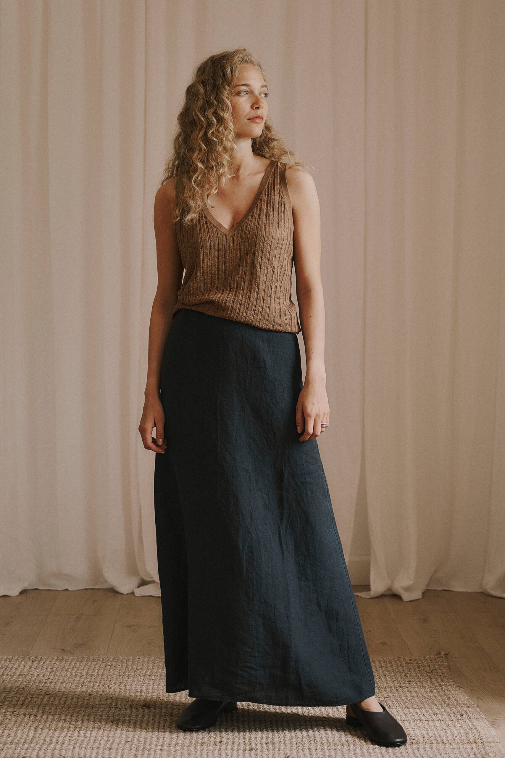 Amelia knit top - Hazel nut