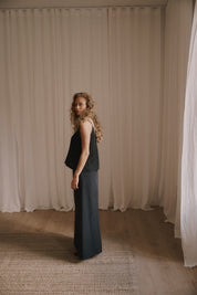 Jose linen top - Cambridge brown