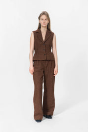 Ansel vest - Rust melange