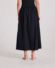 Astrid long skirt poplin - black