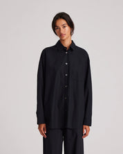 Astrid Shirt Poplin Gots 243975 - Black