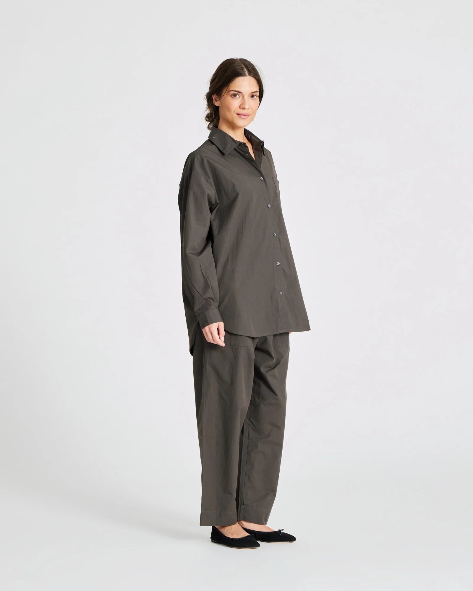 Jasmin poplin pants - Beluga