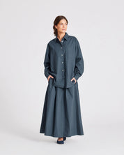 Astrid poplin shirt - Denim blue