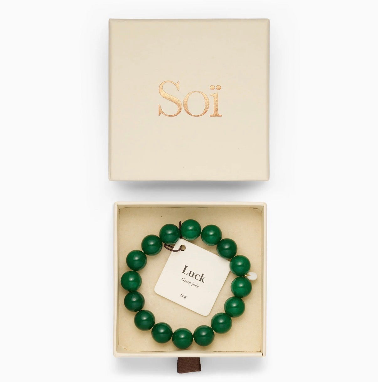 Chunky armbånd · green jade