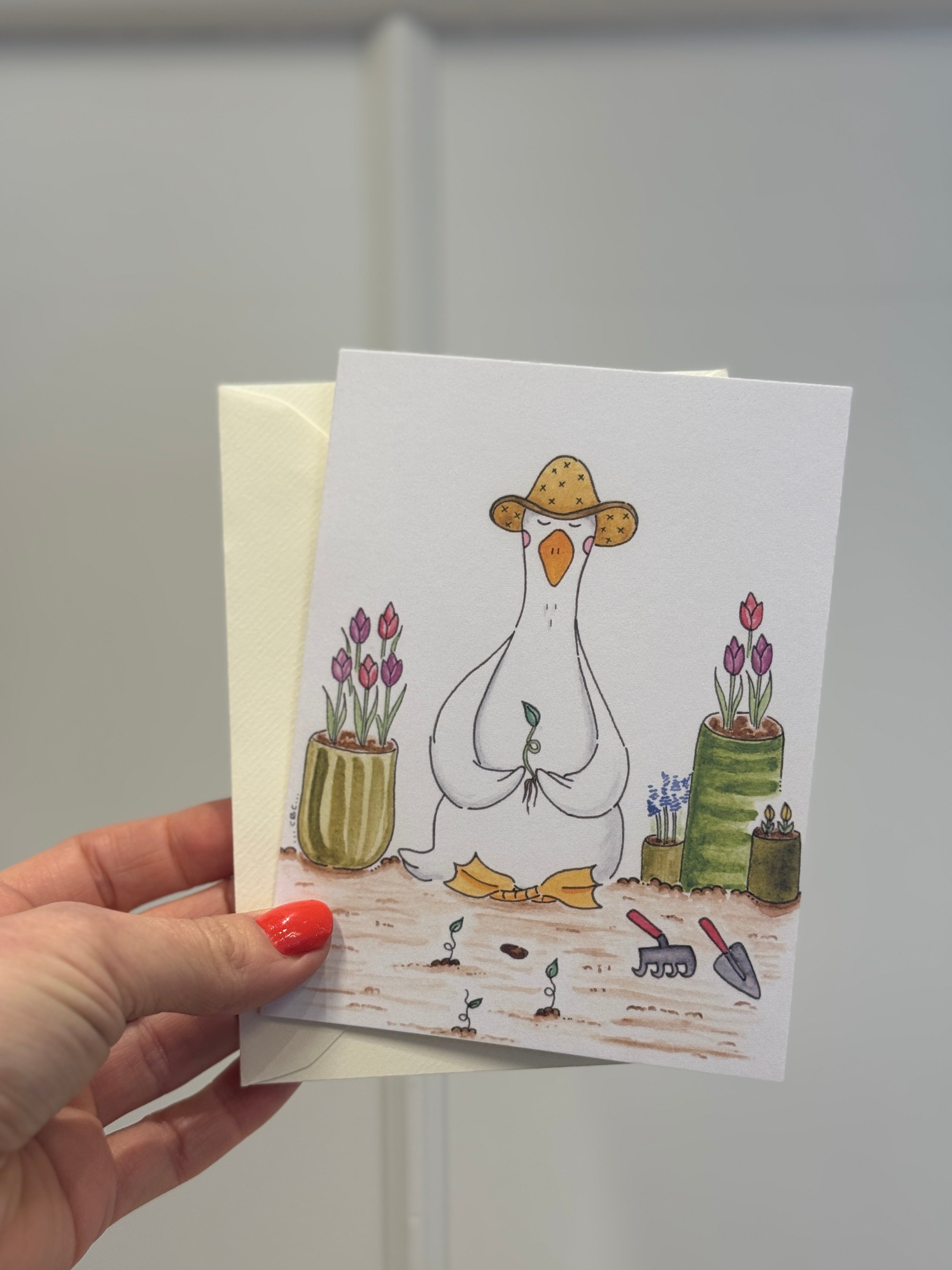 Kort med kuvert - Plantegås