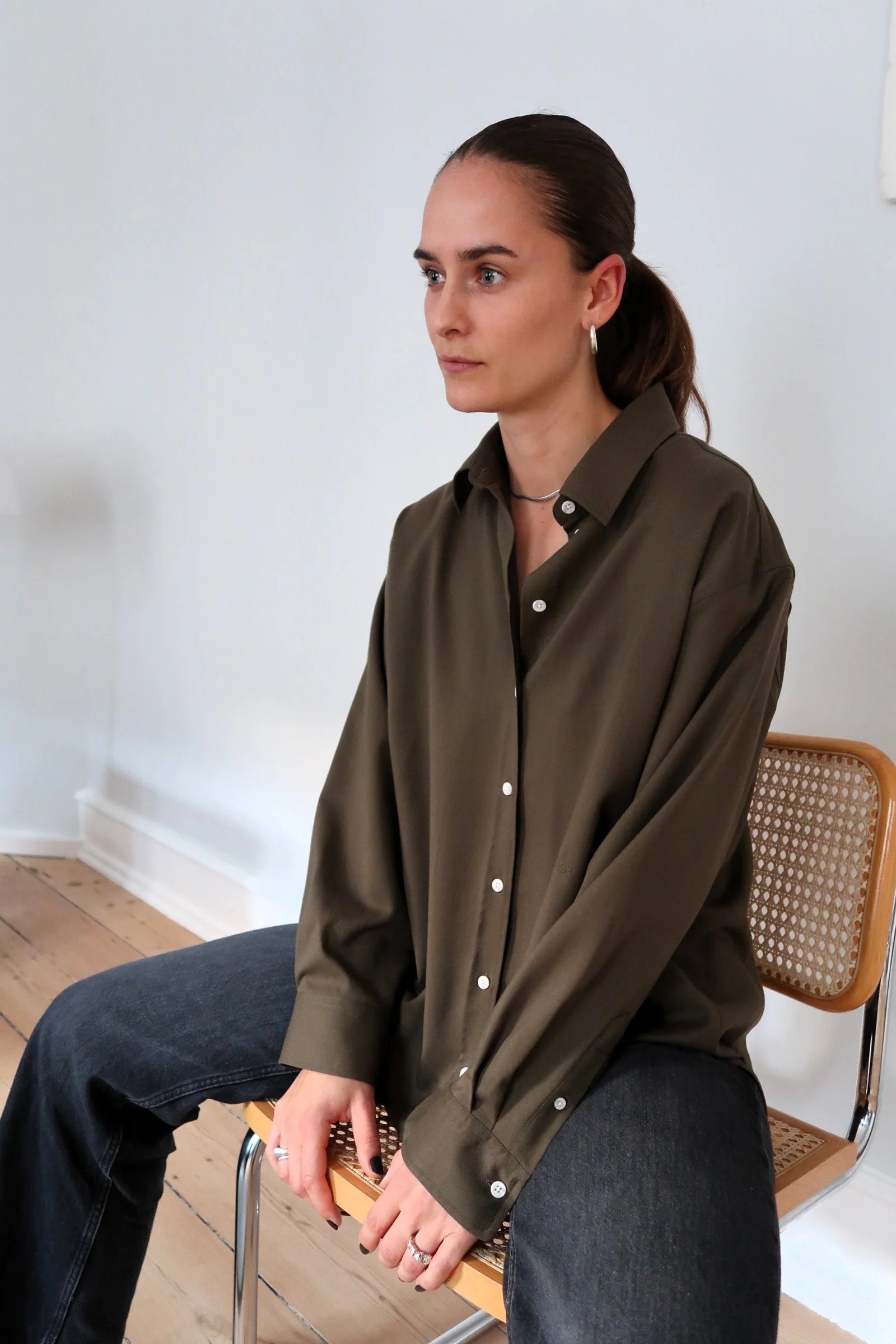 Hybrid wool shirt