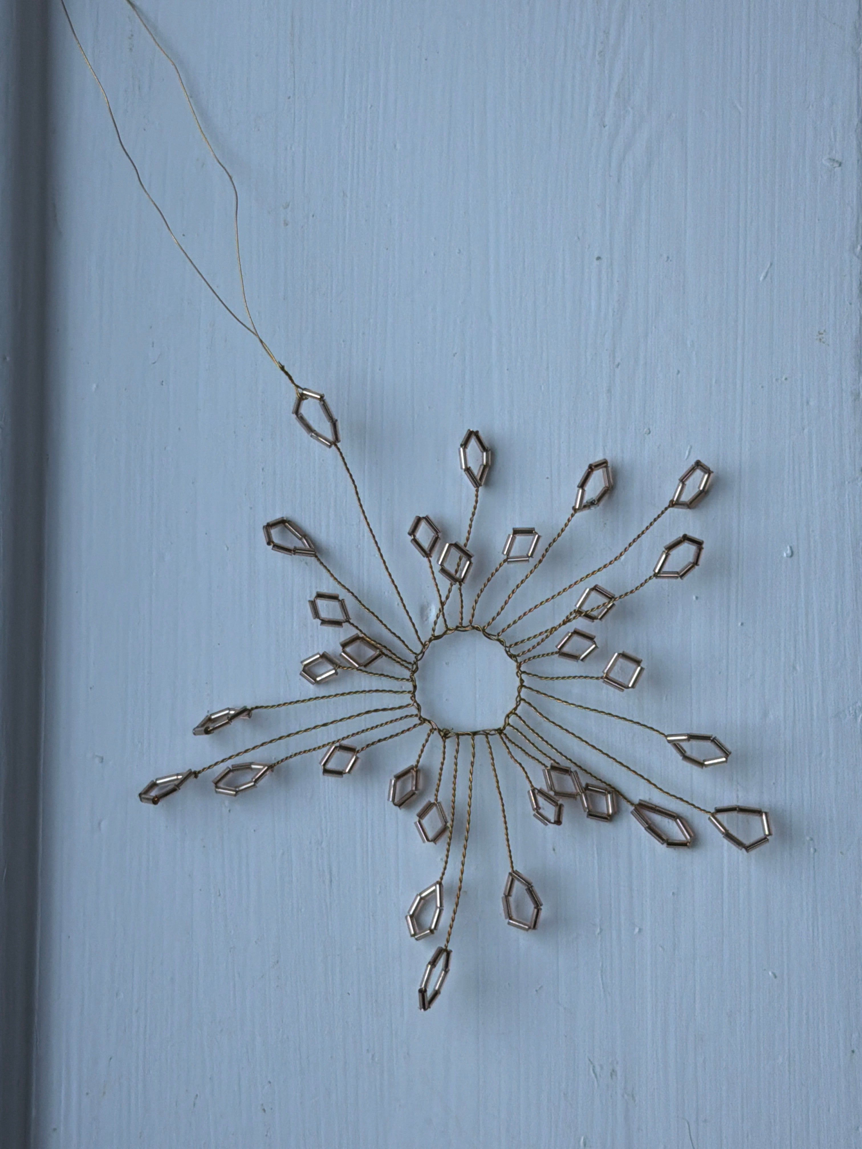 Stjerneophæng/Perle ornament - Mio star champagne